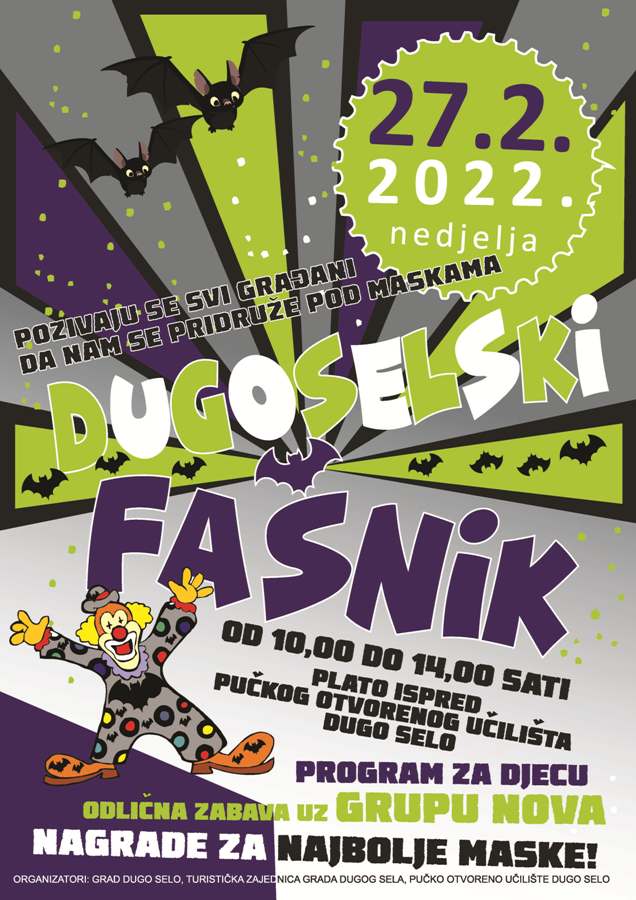 Dugoselski fašnik 27. veljače kod POU-a Dugo Selo