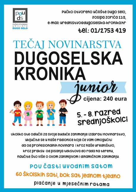 Tečaj novinarstva - Dugoselska kronika junior