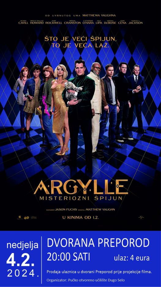 Dugoselsko kino nedjeljom: Argylle Misteriozni špijun