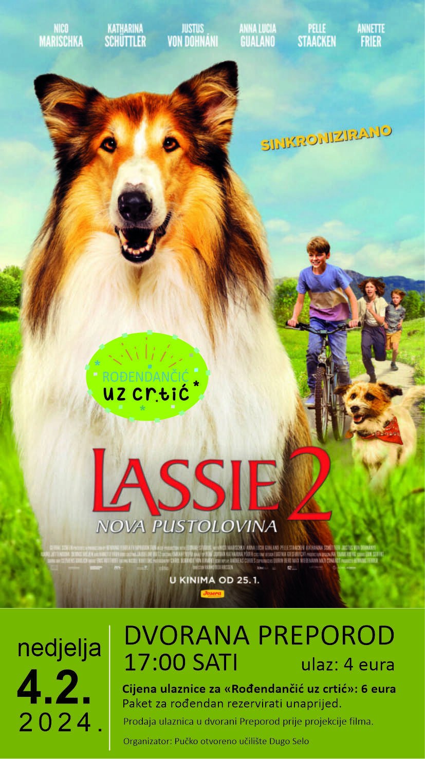 Dugoselski kino nedjeljom: Lassie 2 Nova pustolovina