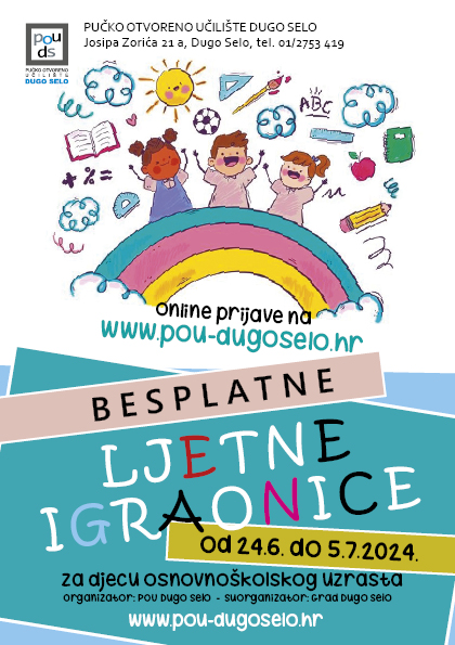 Počinju besplatne ljetne igraonice u Pučkom otvorenom učilištu Dugo Selo