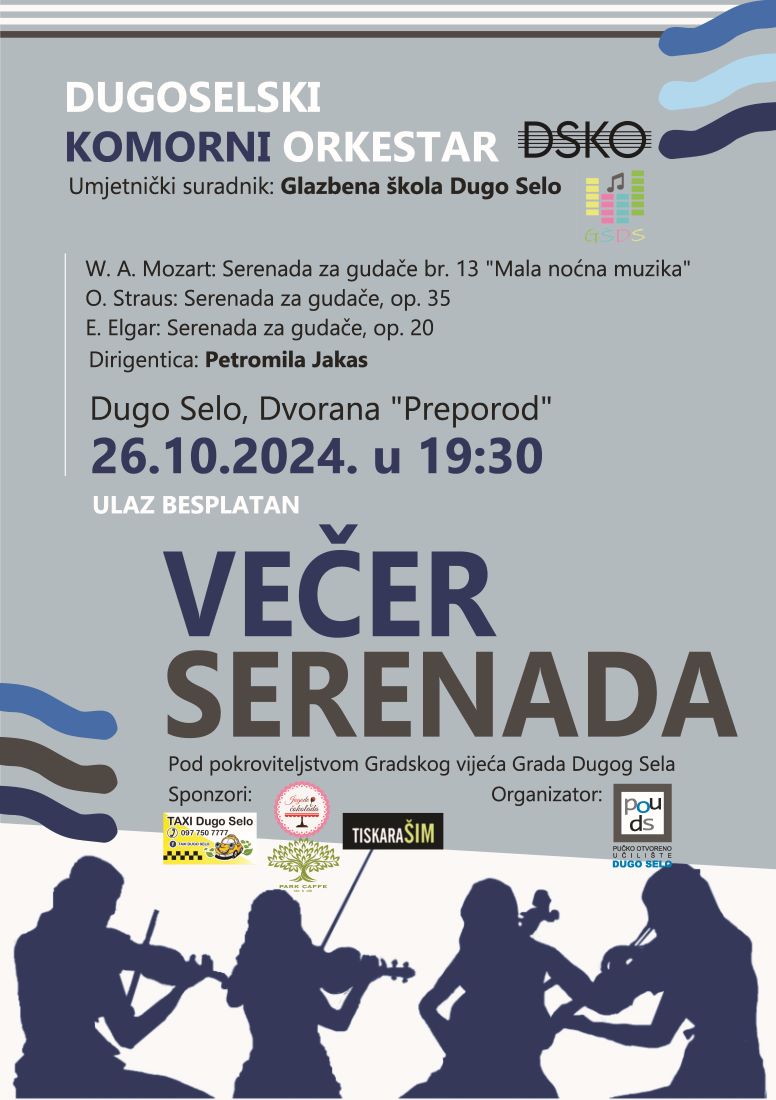 Koncert Dugoselskog komornog orkestra 26.listopada