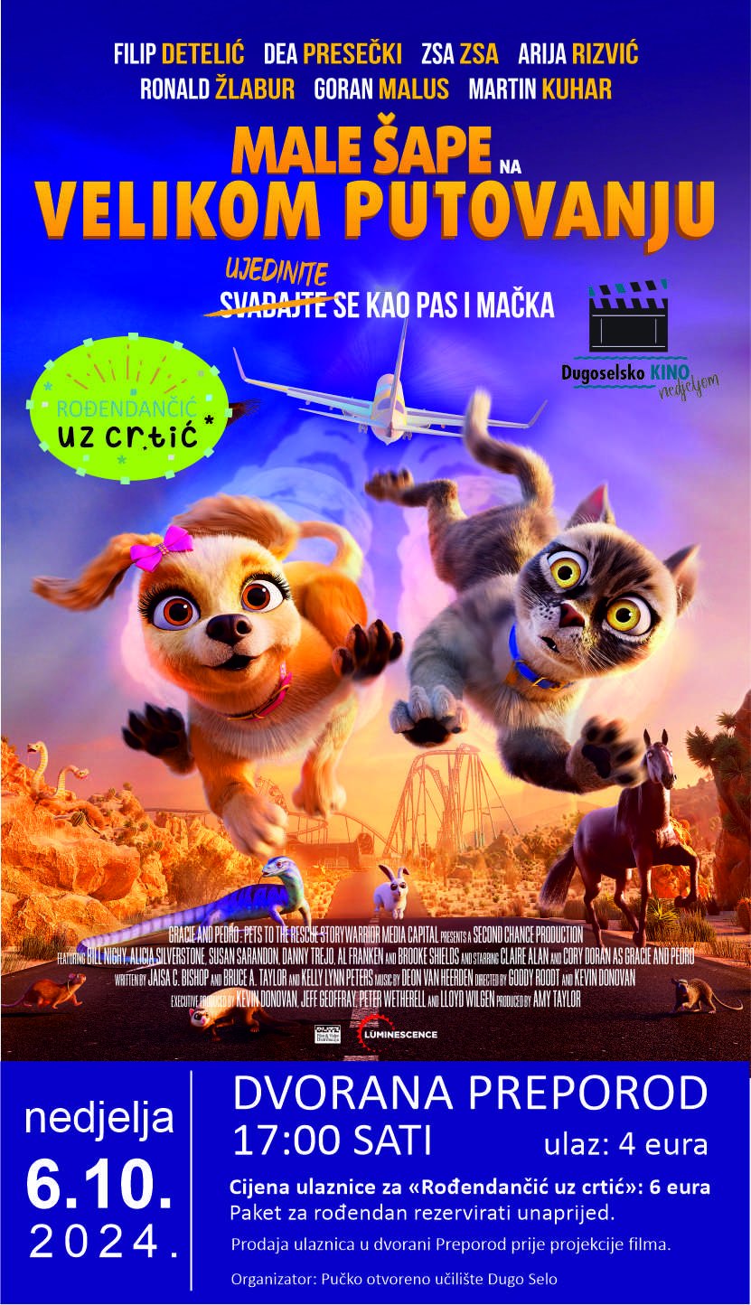 Dugoselsko kino nedjeljom: Male šape na velikom putovanju