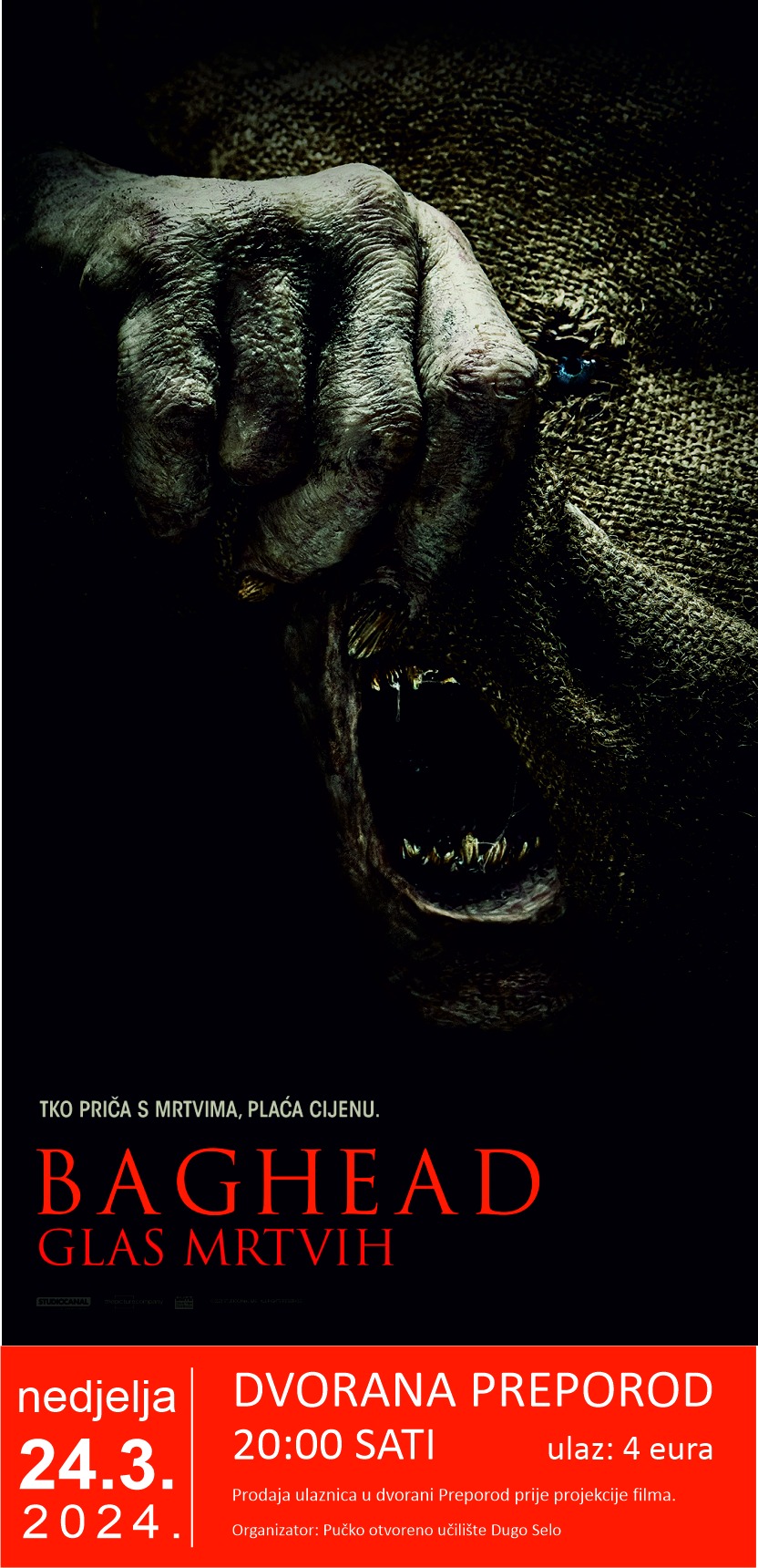 Dugoselsko kino nedjeljom prikazuje hororac BAGHEAD: GLAS MRTVIH