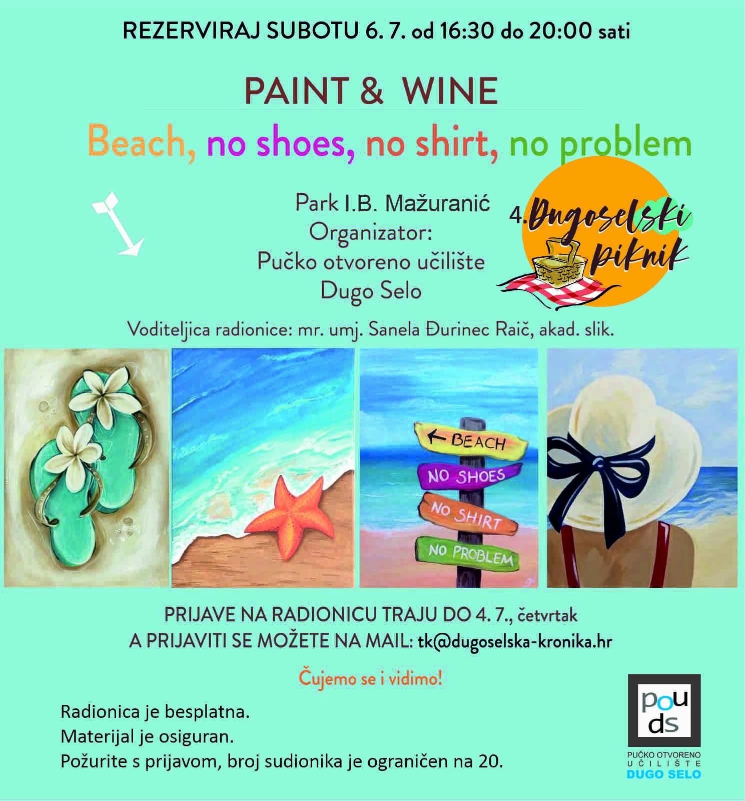 Prijave za slikanje uz vino na 4.Dugoselskom pikniku